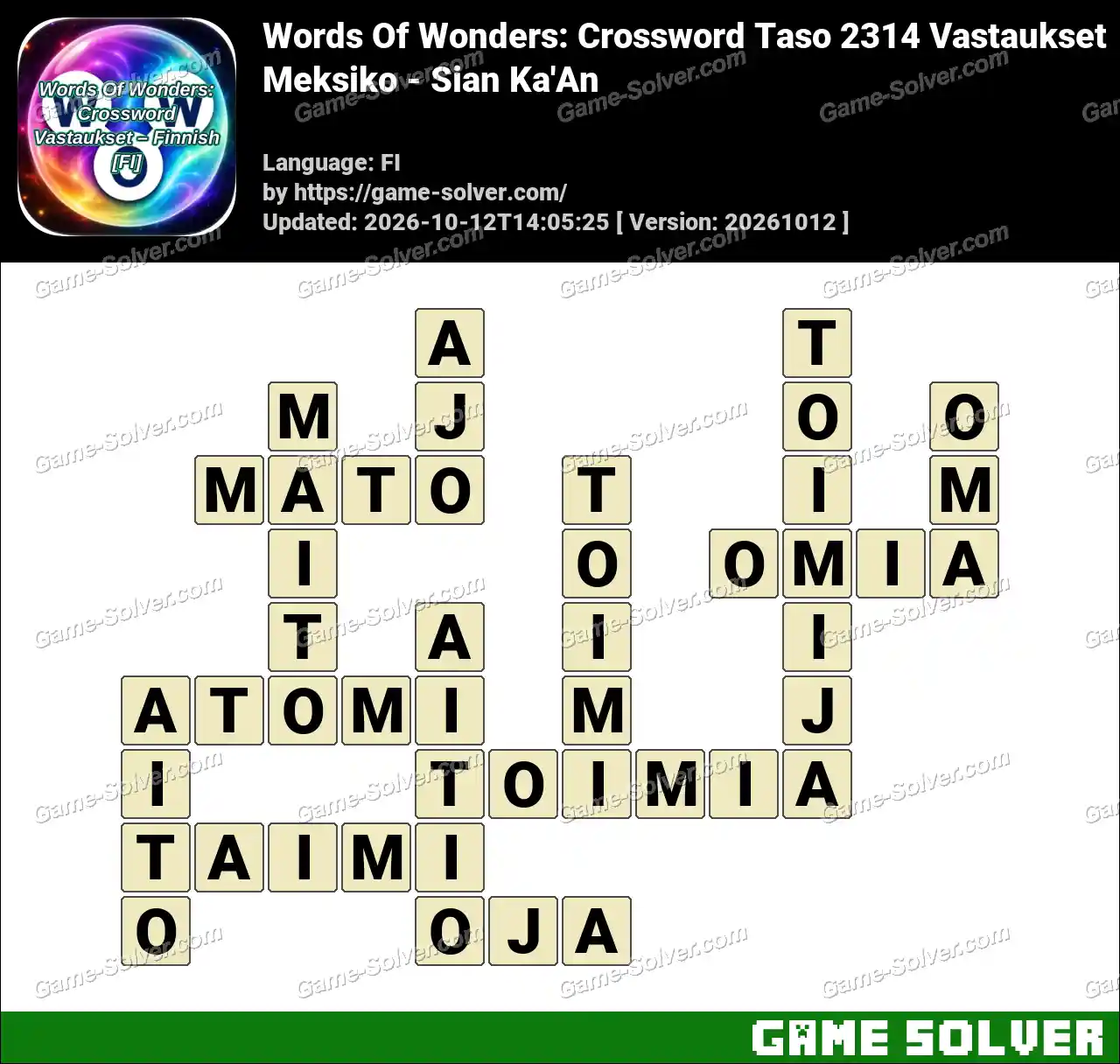 Words Of Wonders: Crossword Taso 2314 Vastaukset – Meksiko – Sian Ka’An
